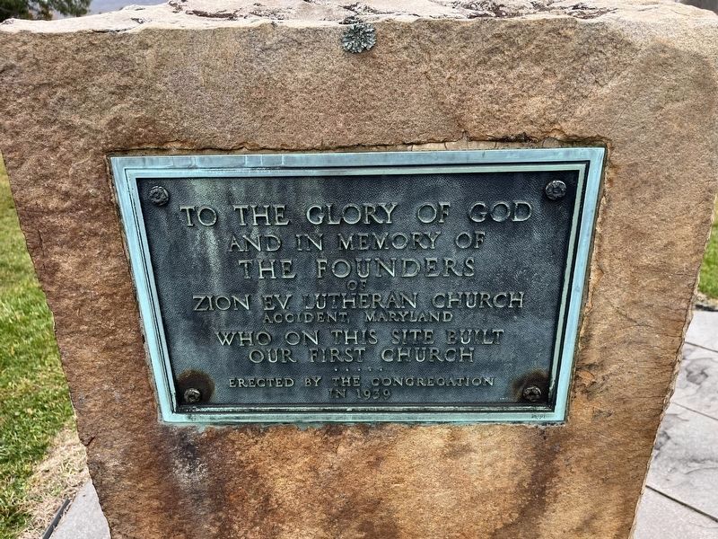 Zion Ev. Lutheran Church Marker. Click for full size. Zion Ev. Lutheran Church Marker image. Click for full size.
