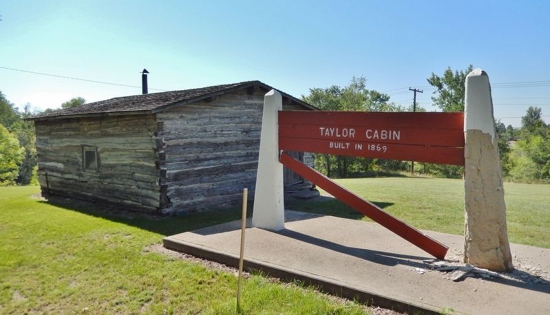 Taylor Cabin Marker (<i>front/northeast side</i>) image. Click for full size.