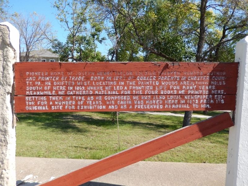 Taylor Cabin Marker (<i>back side detail</i>) image. Click for full size.
