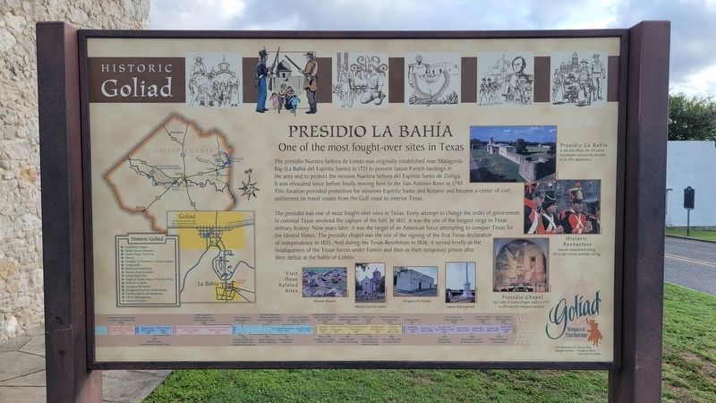 Presidio La Bah�a Marker image. Click for full size.