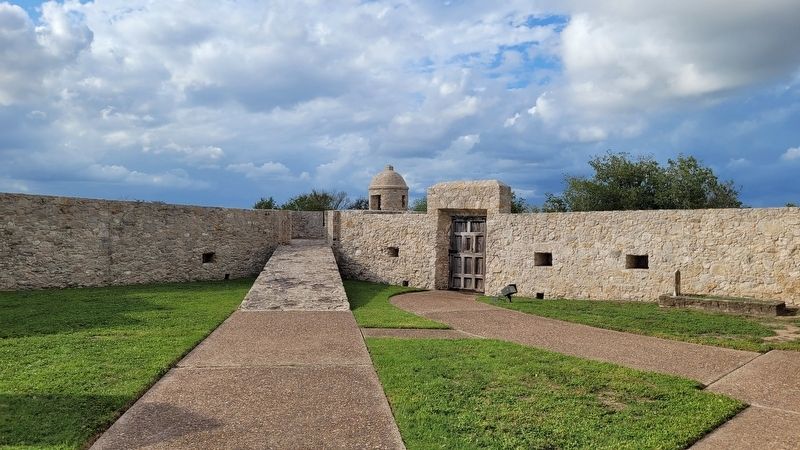 View of the northwest corner of the Presidio La Bah�a image. Click for full size.