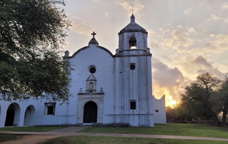 The front of the Mission Espíritu Santo. Click for full size. The front of the Mission Espíritu Santo image. Click for full size.