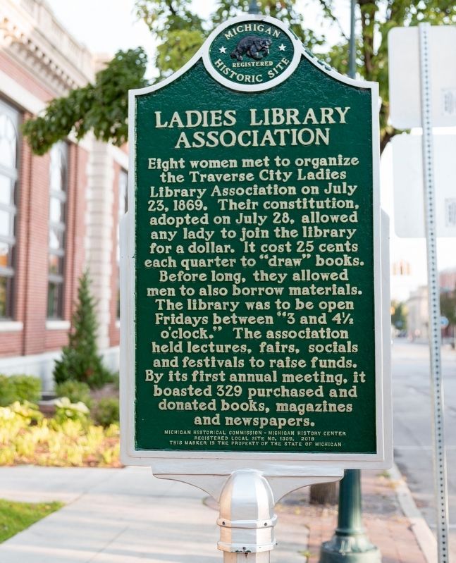 Ladies Library Association side of marker image. Click for full size.
