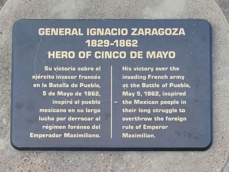 General Ignacio Zaragoza Marker image. Click for full size.