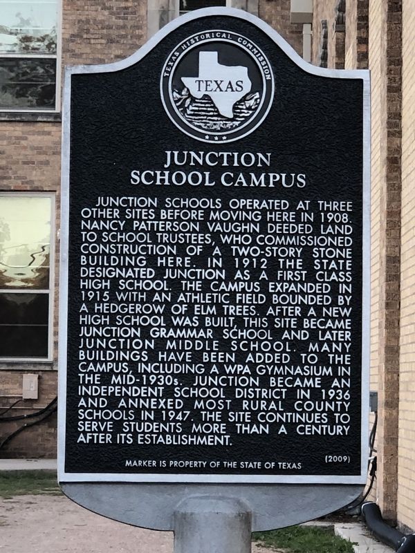 Junction School Campus Marker image. Click for full size.