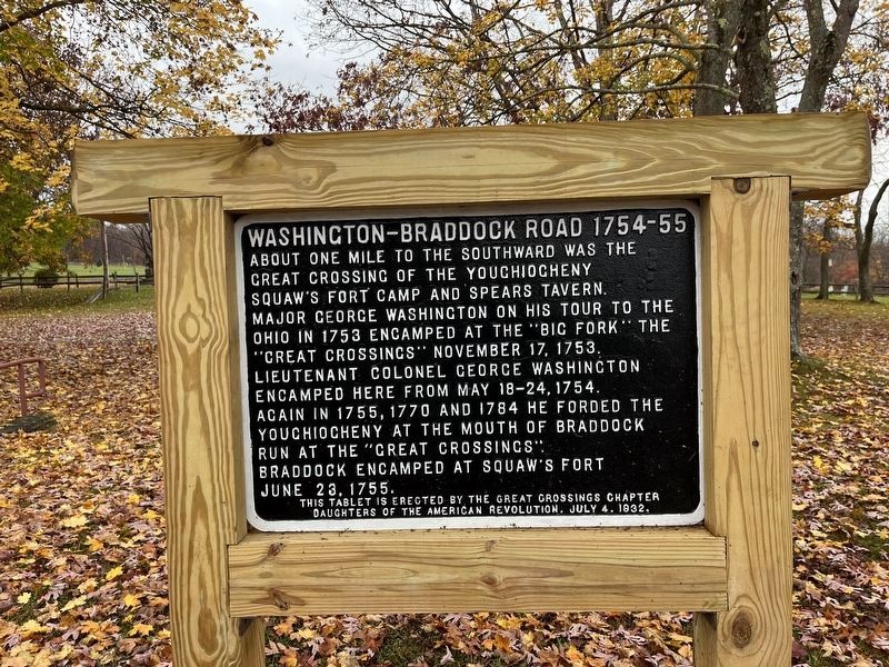 Washington-Braddock Road 1754-55 Marker image. Click for full size.