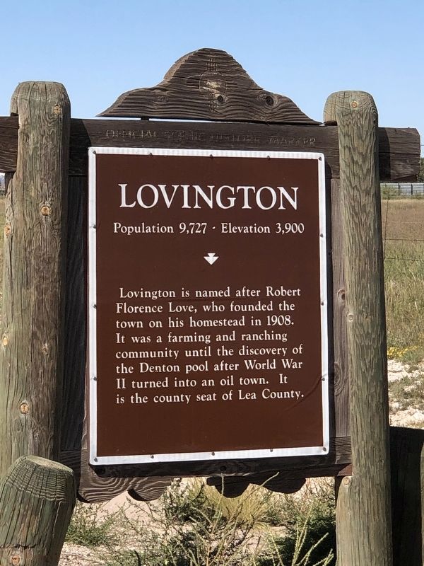 Lovington Marker image. Click for full size.
