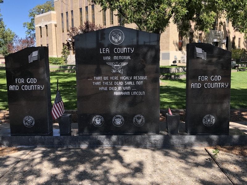 Lea County War Memorial Marker image. Click for full size.