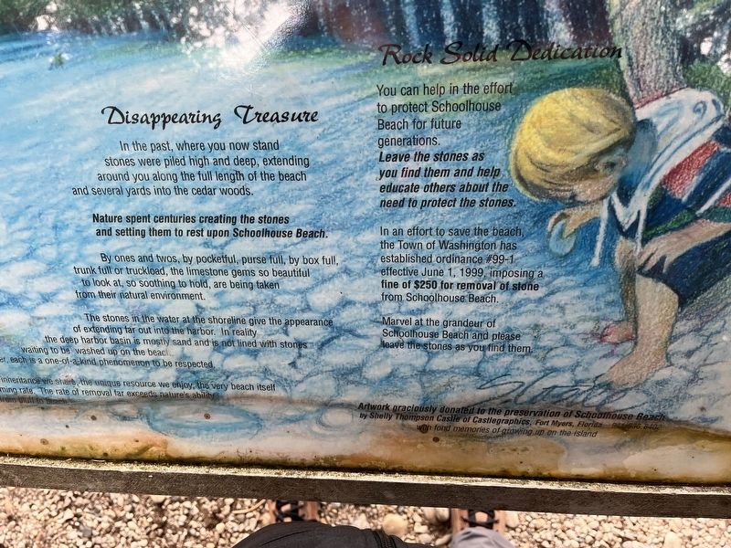 Washington Harbor / Schoolhouse Beach/Limestone Gems/ Disappearing Treasure Marker image. Click for full size.
