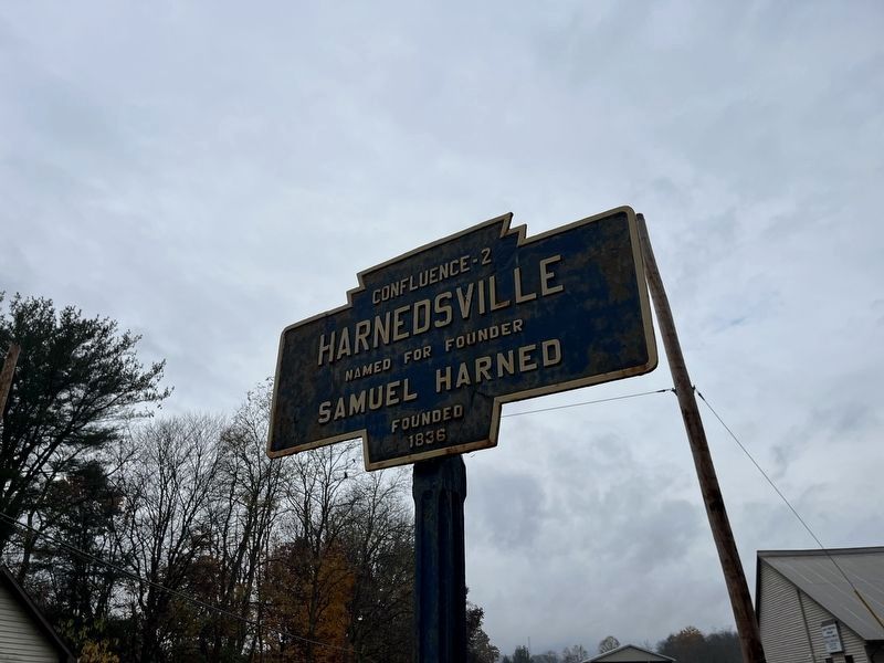 Harnedsville Marker. Click for full size. Harnedsville Marker image. Click for full size.