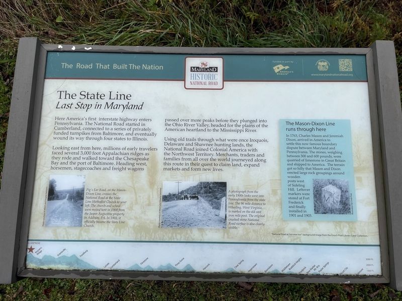 The State Line Marker image. Click for full size.