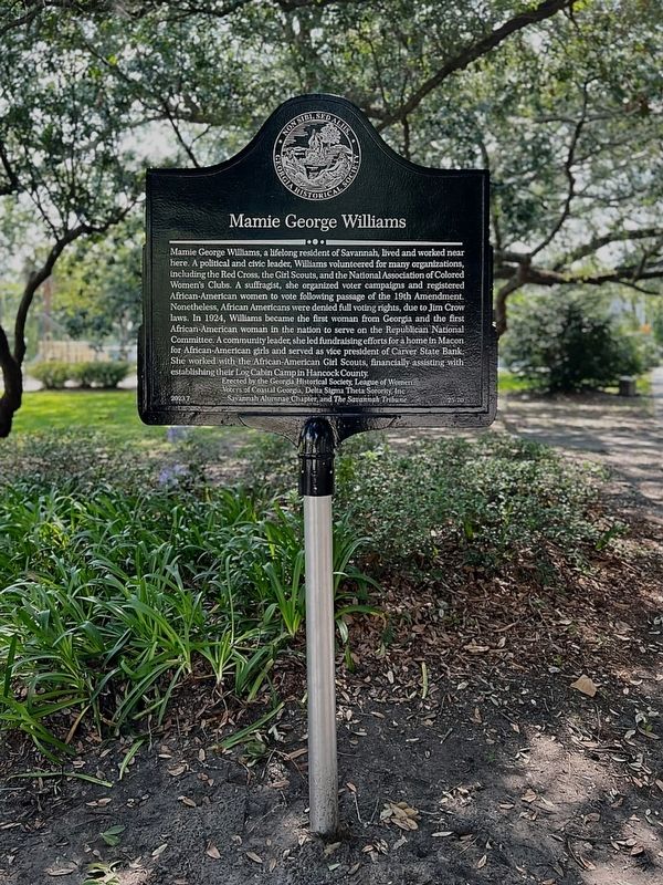 Mamie George Williams Marker. Click for full size. Mamie George Williams Marker image. Click for full size.