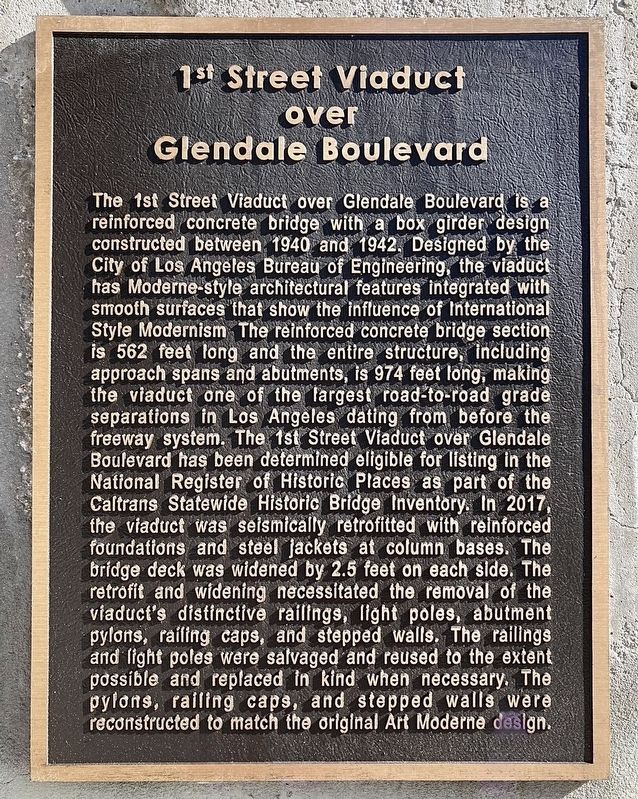 1st Street Viaduct Marker image. Click for full size.