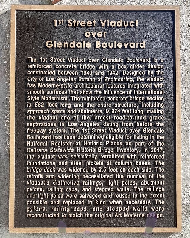 1st Street Viaduct Marker image. Click for full size.