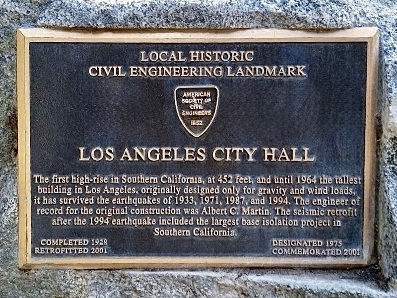 Los Angeles City Hall Marker image. Click for full size.
