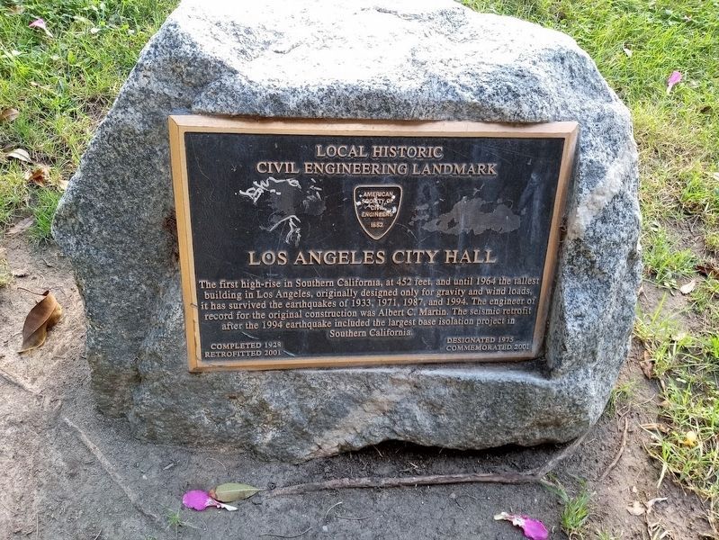 Los Angeles City Hall Marker image. Click for full size.