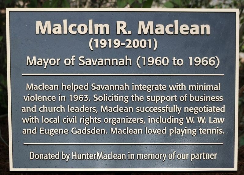 Malcolm R. Maclean Marker image. Click for full size.