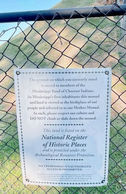 Nanih Waiya Marker. Click for full size. Nanih Waiya Marker image. Click for full size.