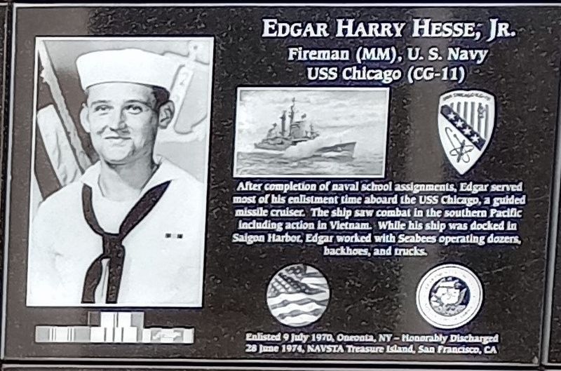 Edgar Harry Hesse, Jr. Marker image. Click for full size.