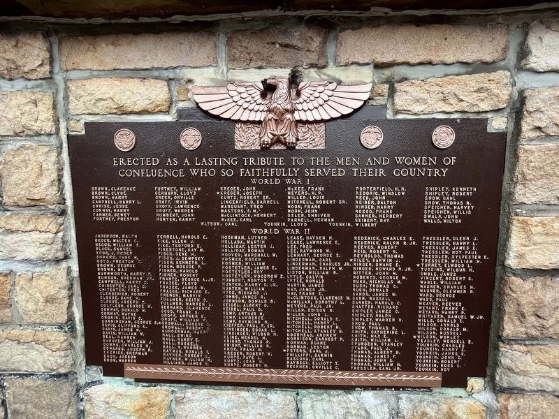 World Wars I & II Memorial Marker image. Click for full size.