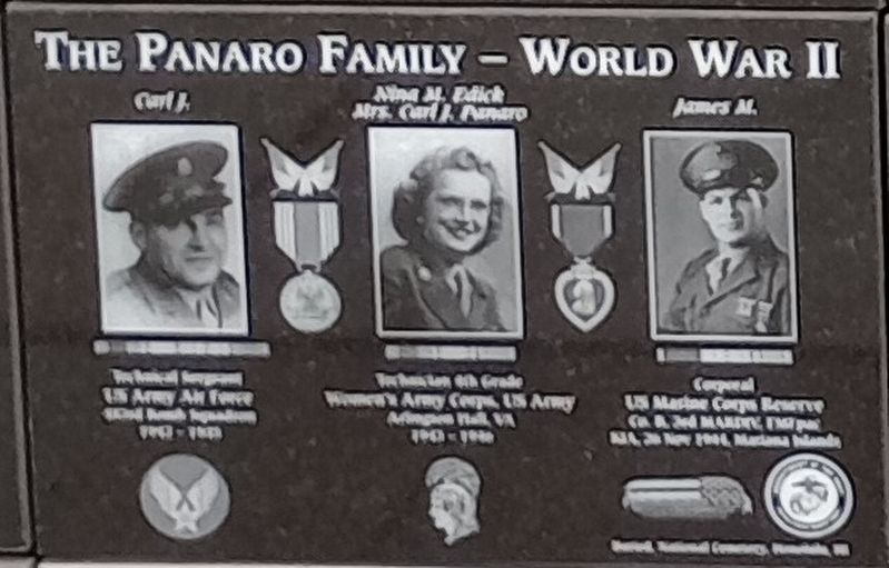 The Panaro Family - World War II Marker image. Click for full size.