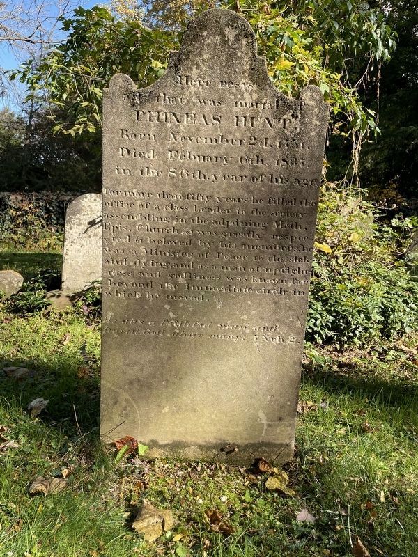 Phineas Hunt’s tombstone. Click for full size. Phineas Hunt’s tombstone image. Click for full size.
