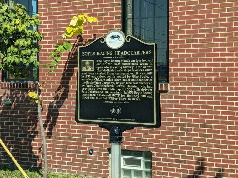 Boyle Racing Headquarters Marker. Click for full size. Boyle Racing Headquarters Marker image. Click for full size.