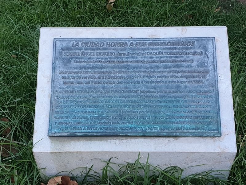 Municipal Employees Killed in 1920 Marker image. Click for full size.