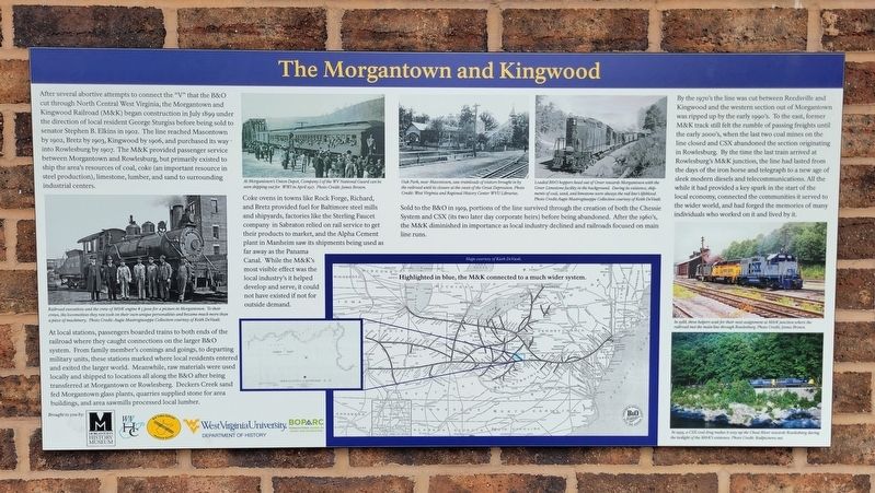 The Morgantown and Kingwood Marker image. Click for full size.