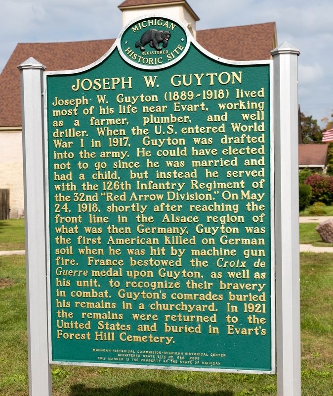 Joseph W. Guyton Marker, Side One image. Click for full size.