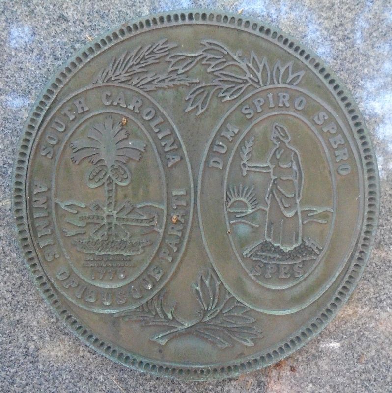 South Carolina State Seal on Memorial Obelisk image. Click for full size.