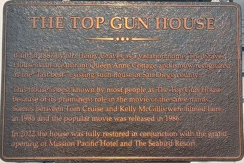 The Top Gun House Marker image. Click for full size.