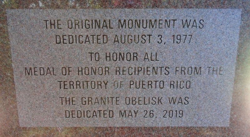 Puerto Rico Medal of Honor Recipients Dedication Marker image. Click for full size.