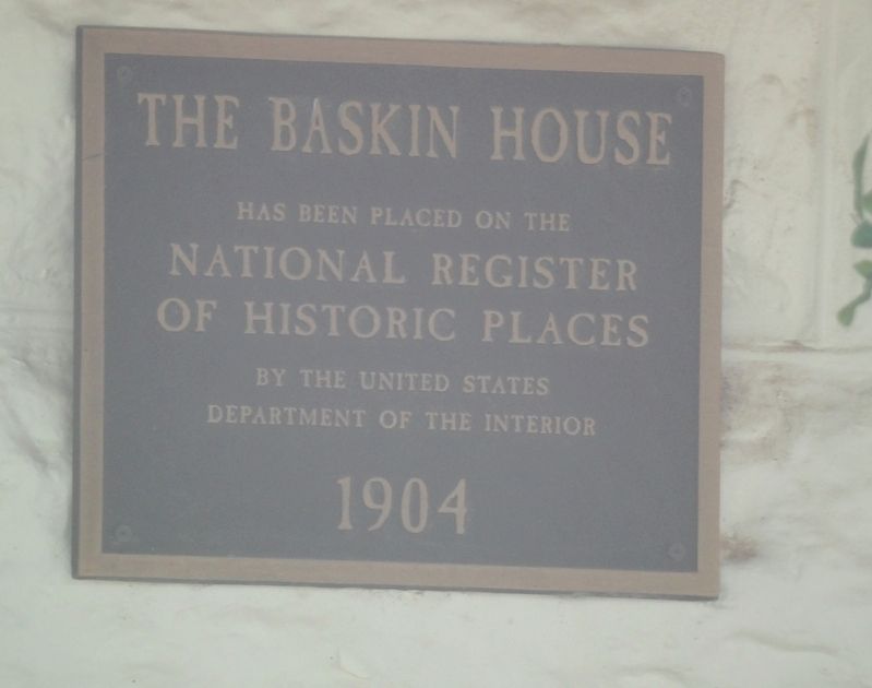 The Baskin House Marker image. Click for full size.