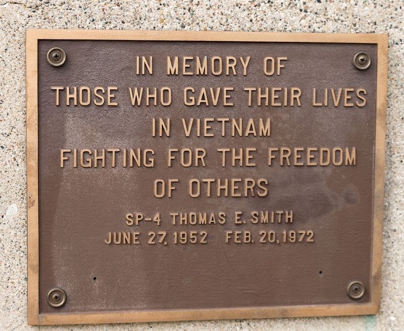 In Memory of Those Who Gave Their Lives In Vietnam Marker image. Click for full size.