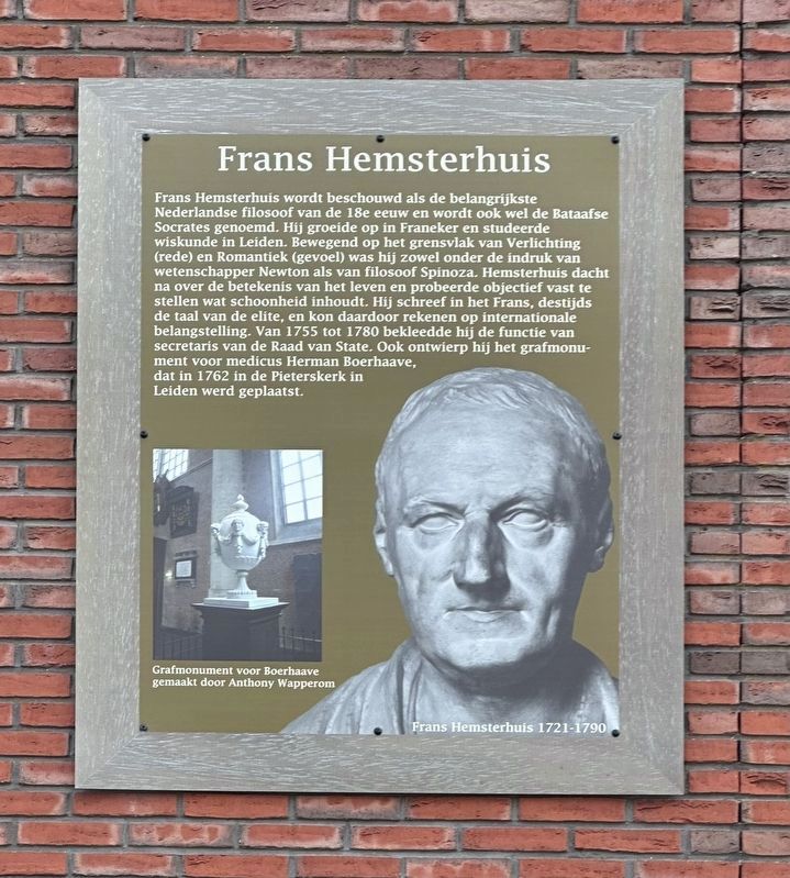 Frans Hemsterhuis Marker image. Click for full size.