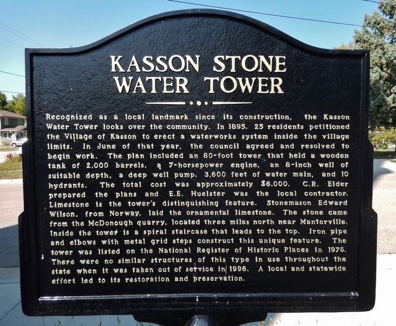 Kasson Stone Water Tower Marker image. Click for more information.