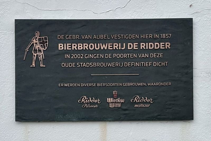 Bierbrouwerij De Ridder / De Ridder Brewery Marker image. Click for full size.
