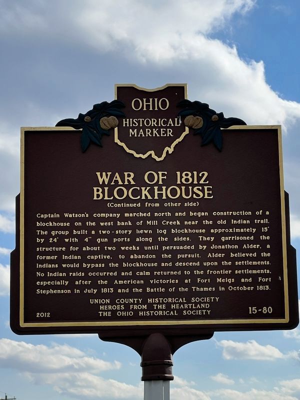 War of 1812 Blockhouse Marker image. Click for full size.