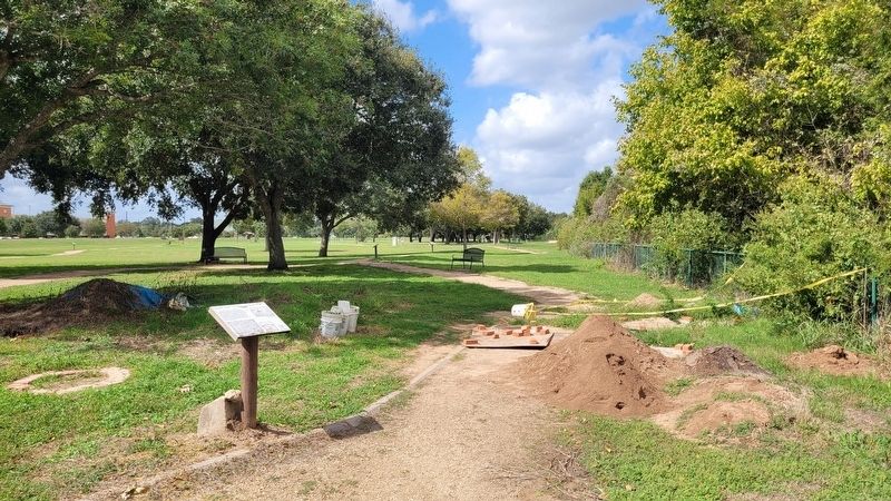 The view of the Cisterns and Marker along the pathway image. Click for full size.