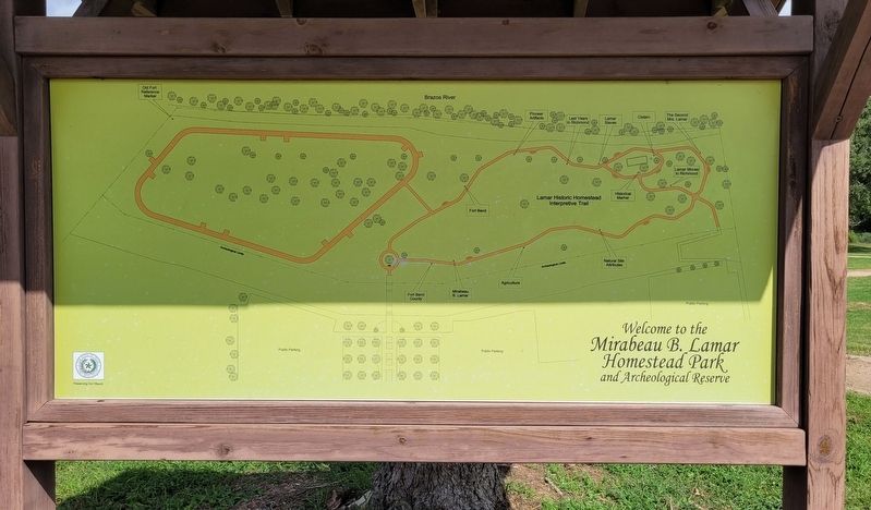 The welcome sign to the historical park with map image. Click for full size.