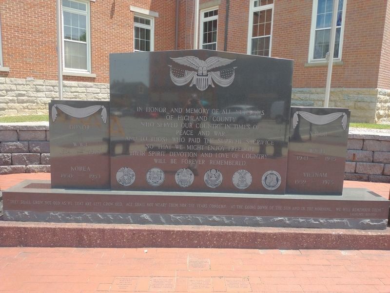 Highland County Veterans Memorial image. Click for full size.