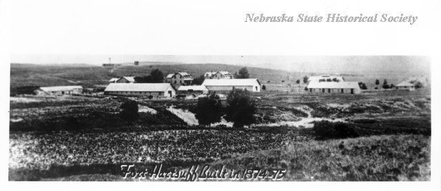 A bird's-eye view of Fort Hartstuff, built 1874-75. Click for full size. A bird's-eye view of Fort Hartstuff, built 1874-75 image. Click for full size.