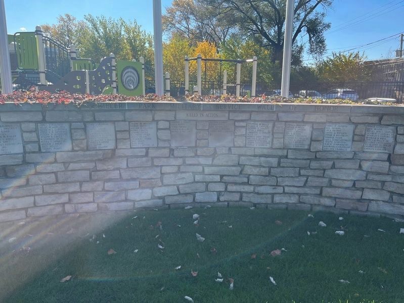 Schiller Park Military Service Wall of Honor image. Click for full size.