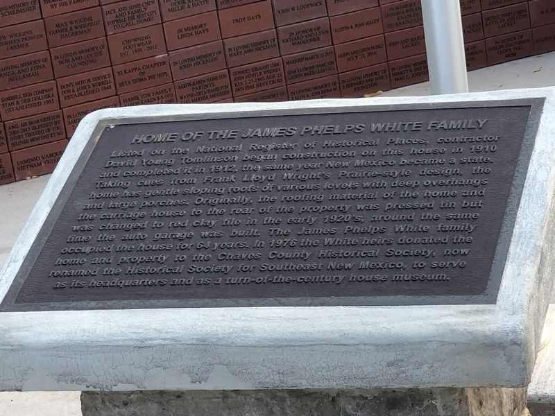 Home of the James Phelps White Family Marker image. Click for full size.