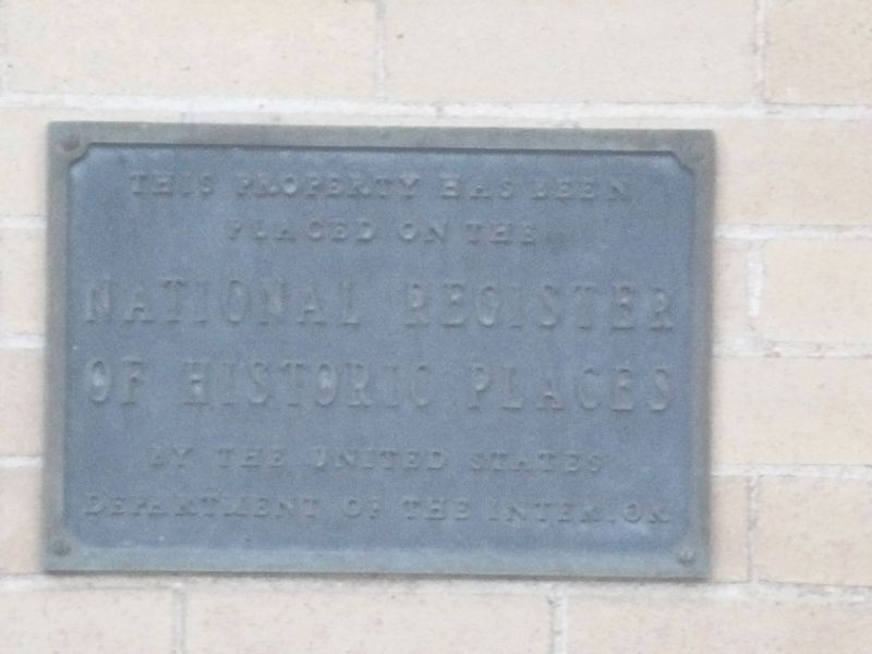 National Register of Historic Places Plaque image. Click for full size.