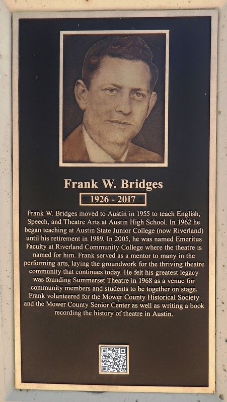 Frank W. Bridges Marker image. Click for full size.