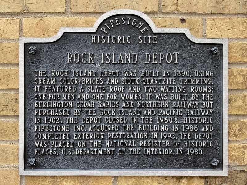 Rock Island Depot Marker image. Click for full size.