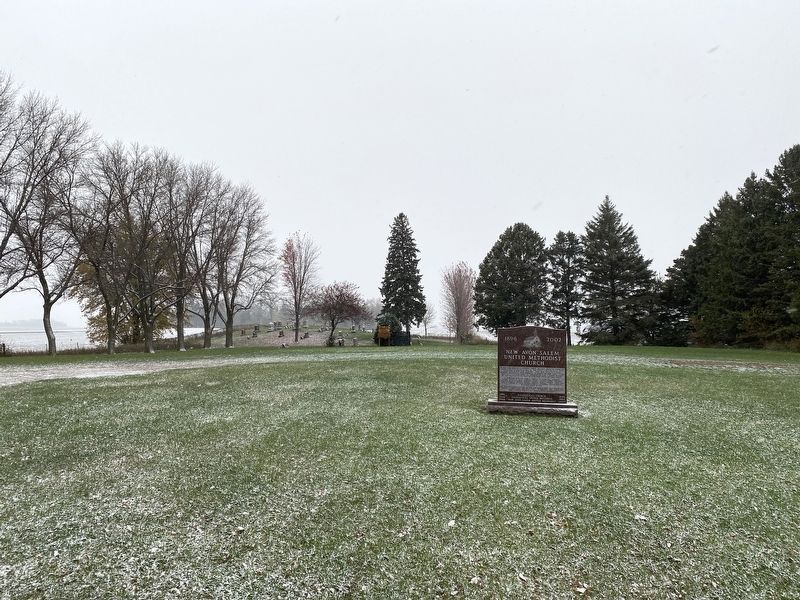 New Avon Salem United Methodist Church Marker, from the north. Click for full size. New Avon Salem United Methodist Church Marker, from the north image. Click for full size.