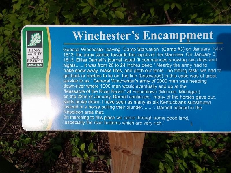 Winchester's Encampment Marker image. Click for full size.
